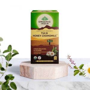  Фото - Чай Тулси с мёдом и ромашкой Органик Индия (Tulsi Honey Chamomile Organic India), 25 пак.