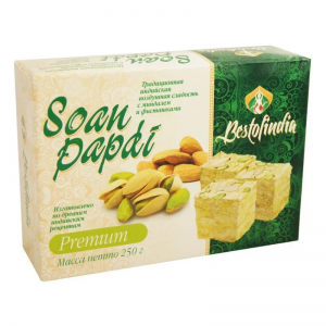  Фото - Воздушные индийские сладости Соан Папди Премиум Бестофиндия (Soan Papdi Premium Bestofindia ), 250 г.
