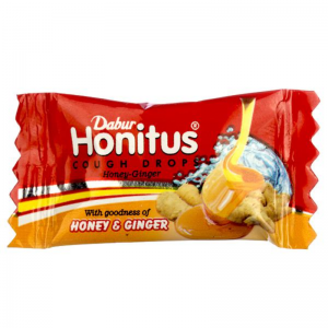 Леденцы от кашля Хонитус Мед и Имбирь Дабур (Cough Drop Honitus Honey &amp; Ginger Dabur), 10 шт.