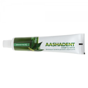 Натуральная зубная паста Аашадент Лавр и Мята Ааша Хербалс (Toothpaste Aashadent Aasha Herbals), 100 г.