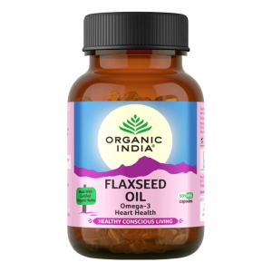 Масло семян льна Органик Индия (Flaxseed Oil Organic India), 60 кап.