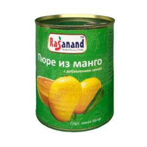 Пюре из манrо с добавлением сахара (Kesar Mango Pulp Rasanand), ж/б, 850 гр.