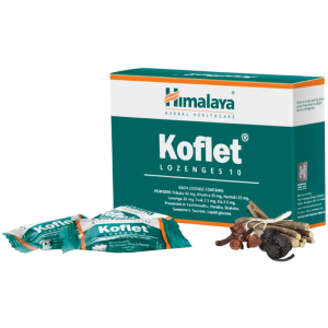 Леденцы от кашля и боли в горле Кофлет Хималая (Koflet Lozenges Himalaya), 10 шт.