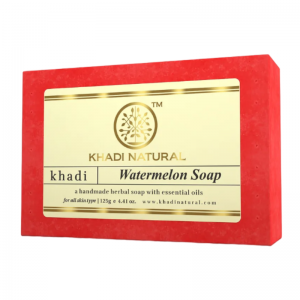 Глицериновое мыло ручной работы с арбузом Кхади Натурал (Watermelon soap Khadi Natural), 125 г.