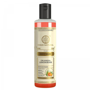 Гель для душа «Апельсин и Лемонграсс» Кхади Натурал (Orange &amp; Lemongrass Body Wash Khadi Natural), 210 мл. 