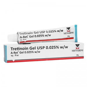 Третиноин гель 0,025% от морщин и акне Менарини (Tretinoin Gel USP 0,025% A-Ret Gel Menarini), 20 г.