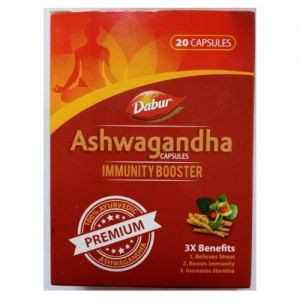 Ашвагандха Усилитель Иммунитета Дабур (Ashwagandha Immunity booster Dabur), 20 кап.