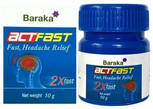 Бальзам от головной боли АктФаст Барака (ActFast Headache Relif) Baraka, 10 г