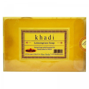 Глицериновое мыло ручной работы с лемонграссом Кхади Натурал (Lemongrass soap Khadi Natural), 125 г.