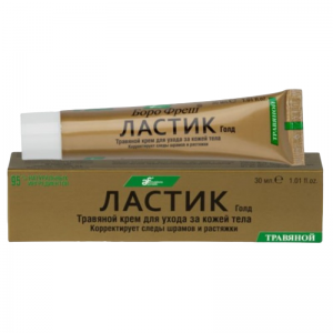 Травяной крем от растяжек и рубцов Ластик Голд Боро Фреш (Lastik Gold Boro Fresh), 30 г.