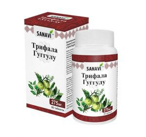 Трифала Гуггулу Санави (Triphala Guggulu Sanavi), 60 таб.