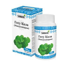 Готу Кола (Мандукапарни) Санави (Gotu Kola (Mandukaparni) SАNAVI), 60 таб.