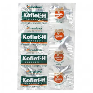 Леденцы от кашля и боли в горле с имбирём Кофлет Хималая (Koflet-H Ginger Himalaya), 6 таб.